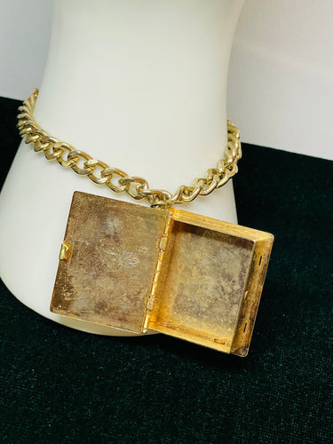 Gold Book Charm Bracelet